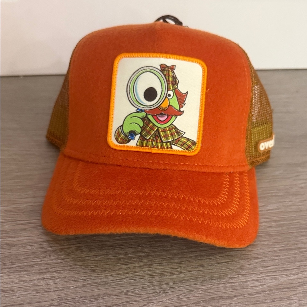 Sold Out Overlord Cashmere Orange Trucker Hat with SHERLOCK HEMLOCK PATCH